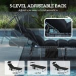 Outsunny Folding Sun Lounger with Canopy – Reclining Sunbed with Cushion, Side Pocket & Carry Handle - Image 41