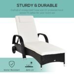 Outsunny Rattan Sun Lounger Recliner – Adjustable Garden Chair with Headrest & Fire Retardant Cushion - Image 22