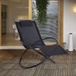 Outsunny Orbital Zero Gravity Sun Lounger – Foldable Rocking Patio Chair with Pillow & Outdoor Comfort Design - Image 11