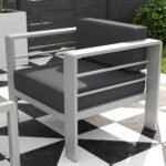 Outsunny 5 Piece Aluminium Garden Corner Sofa Set – 6 Seater Patio Furniture with Cushions & Glass Table - Image 18