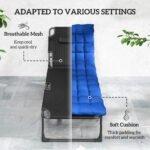 Outsunny Folding Sun Lounger – 5 Position Garden Recliner with Cushions - Image 23