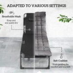 Outsunny Folding Sun Lounger – 5 Position Garden Recliner with Cushions - Image 32