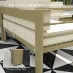 Outsunny 5 Piece Aluminium Garden Corner Sofa Set – 6 Seater Patio Furniture with Cushions & Glass Table - Image 4