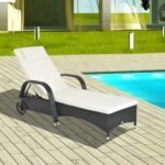 Outsunny Rattan Sun Lounger Recliner – Adjustable Garden Chair with Headrest & Fire Retardant Cushion - Image 20