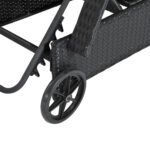 Outsunny Rattan Sun Lounger Recliner – Adjustable Garden Chair with Headrest & Fire Retardant Cushion - Image 26