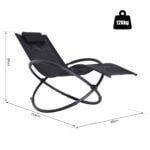 Outsunny Orbital Zero Gravity Sun Lounger – Foldable Rocking Patio Chair with Pillow & Outdoor Comfort Design - Image 12