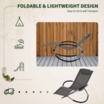 Outsunny Orbital Zero Gravity Sun Lounger – Foldable Rocking Patio Chair with Pillow & Outdoor Comfort Design - Image 6