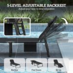 Outsunny Folding Sun Lounger – 5 Position Garden Recliner with Cushions - Image 22