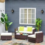 Outsunny 4-Seater Rattan Garden Sofa Set – Luxury Outdoor Wicker Patio Furniture - Image 11