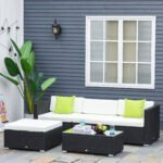 Outsunny 4-Seater Rattan Garden Sofa Set – Luxury Outdoor Wicker Patio Furniture - Image 2