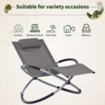 Outsunny Orbital Zero Gravity Sun Lounger – Foldable Rocking Patio Chair with Pillow & Outdoor Comfort Design - Image 7