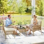 Outsunny Rattan Corner Sofa Set – 3 Piece Garden Lounge Set with Chaise, Table & Cushions - Image 17