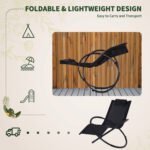 Outsunny Orbital Zero Gravity Sun Lounger – Foldable Rocking Patio Chair with Pillow & Outdoor Comfort Design - Image 15
