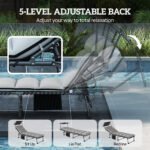 Outsunny Folding Sun Lounger with Canopy – Reclining Sunbed with Cushion, Side Pocket & Carry Handle - Image 32