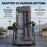 Outsunny Zero Gravity Reclining Garden Chair – Folding Sun Lounger with Cushion, Headrest & Cup Holder, Dark Grey - Image 6