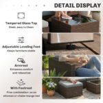 Outsunny 3 Piece Rattan Garden Corner Sofa Set with Cushions – Outdoor Patio Furniture, - Image 6