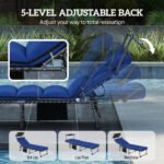 Outsunny Folding Sun Lounger with Canopy – Reclining Sunbed with Cushion, Side Pocket & Carry Handle - Image 5