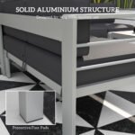 Outsunny 5 Piece Aluminium Garden Corner Sofa Set – 6 Seater Patio Furniture with Cushions & Glass Table - Image 14