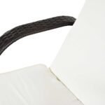 Outsunny Rattan Sun Lounger Recliner – Adjustable Garden Chair with Headrest & Fire Retardant Cushion - Image 9