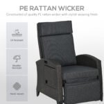 Outsunny Outdoor Recliner Chair – Adjustable Backrest & Footrest with Cushion & Side Tray - Image 14