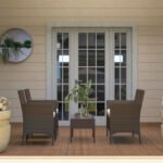 Outsunny 4 Seater Rattan Garden Furniture Set – Loveseat, 2 Armchairs, Glass Coffee Table, Cushions, - Image 9