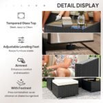 Outsunny 3 Piece Rattan Garden Corner Sofa Set with Cushions – Outdoor Patio Furniture, - Image 15