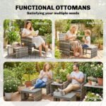 Outsunny 6-Piece Rattan Garden Furniture Set – Space-Saving Patio Chairs & Tables - Image 16