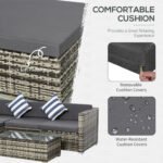 Outsunny 4-Seater Rattan Garden Sofa Set – Luxury Outdoor Wicker Patio Furniture - Image 23
