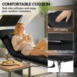 Outsunny Folding Sun Lounger with Canopy – Reclining Sunbed with Cushion, Side Pocket & Carry Handle - Image 51