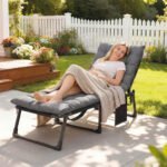 Outsunny Folding Sun Lounger – 5 Position Garden Recliner with Cushions - Image 36