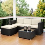 Outsunny 3 Piece Rattan Garden Corner Sofa Set with Cushions – Outdoor Patio Furniture, - Image 18