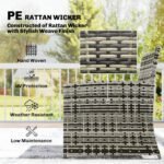 Outsunny 6-Piece Rattan Garden Furniture Set – Space-Saving Patio Chairs & Tables - Image 15