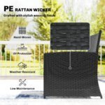 Outsunny 6-Piece Rattan Garden Furniture Set – Space-Saving Patio Chairs & Tables - Image 6