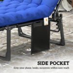 Outsunny Folding Sun Lounger – 5 Position Garden Recliner with Cushions - Image 7