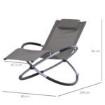Outsunny Orbital Zero Gravity Sun Lounger – Foldable Rocking Patio Chair with Pillow & Outdoor Comfort Design - Image 3