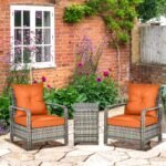 Outsunny 3 Piece Rattan Bistro Set with Storage Coffee Table & Cushioned Chairs – Garden Patio Furniture - Image 20