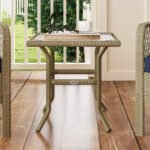 Outsunny 3 Piece Rattan Bistro Set with Glass Top Coffee Table & Cushioned Chairs – Garden Patio Furniture - Image 27