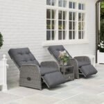 Outsunny 2 Seater Rattan Chaise Lounge Set with Reclining Seats & Cushions – Patio Garden Sofa - Image 26