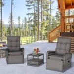 Outsunny 2 Seater Rattan Chaise Lounge Set with Reclining Seats & Cushions – Patio Garden Sofa - Image 11