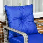 Outsunny 3 Piece Rattan Bistro Set with Storage Coffee Table & Cushioned Chairs – Garden Patio Furniture - Image 8