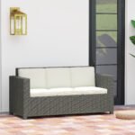 Outsunny 3 Seater Rattan Garden Sofa – All Weather Wicker with Metal Frame & Fire Resistant Cushions - Image 16