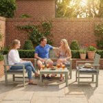 Outsunny 4 Seater Wooden Garden Furniture Set – Acacia Wood Sofa Set with Loveseat, Armchairs & Table - Image 13