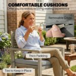 Outsunny 4 Seater Wooden Garden Furniture Set – Acacia Wood Sofa Set with Loveseat, Armchairs & Table - Image 6