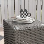 Outsunny 3 Piece Rattan Bistro Set with Cushions & Glass Top Table - Image 18