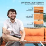 Outsunny 7 Seater Rattan Garden Sofa Set – Patio Furniture with Cushions & Glass Table - Image 13