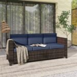 Outsunny 3 Seater Rattan Garden Sofa – All Weather Wicker with Metal Frame & Fire Resistant Cushions - Image 34
