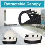 Outsunny Rattan Garden Daybed Set with Retractable Canopy, Cushions & Coffee Table - Image 16