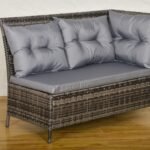Outsunny 8 Seater Rattan Garden Dining Sofa Set – Corner Furniture Set with Table, Stools & Cushions - Image 17