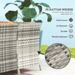Outsunny 7 Seater Rattan Garden Sofa Set – Patio Furniture with Cushions & Glass Table - Image 14